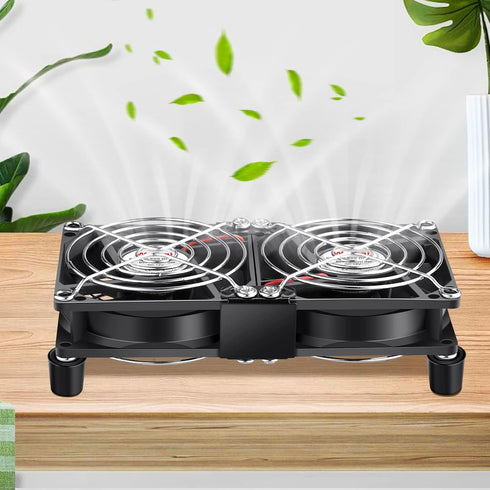 80mm 25mm 110V 120V 240V Wathai x Computer Fan with AC Plug, Dual Ball Big Airflow Variable Speed Controller AC
