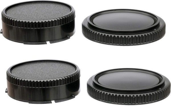 (2 Pack) FD Mount Rear Lens Cap, Body Cover, Protective Dust Cover for Canon F1 FTb TLb T90 T80 T70 T60