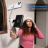 PHOPIK 35" Recording/Selfies/Insta360 x5White Magnetic Selfie Stick Phone Tripod, Extendable Phone Tripod with Cold