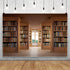 Laeacco 7x5ft Library Bookshelf Backdrop Wooden Bookcase Study Room School Ancient Books Photography Background
