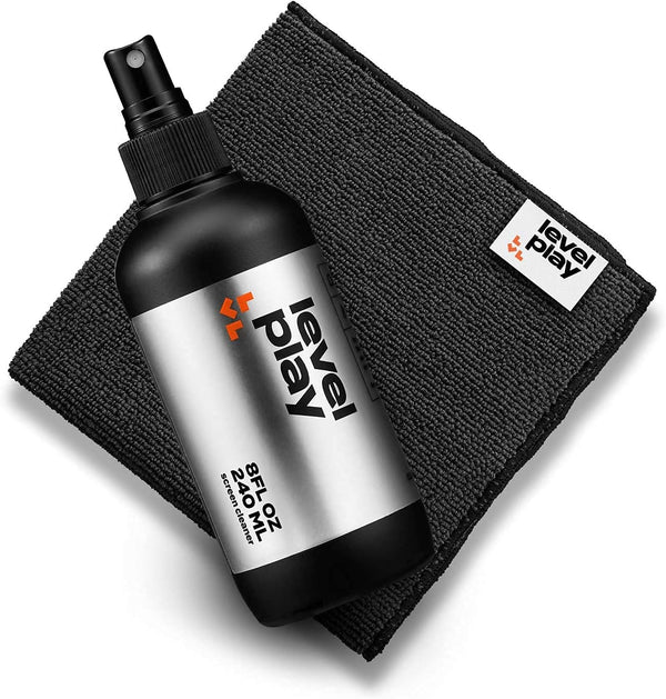 Screen Cleaner Kit from LEVELPLAY: Cleaner for Electronic Devices, 8oz Alcohol-Free Spray + Microfiber Cloth