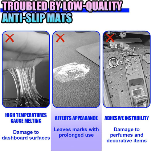 KPFILEH 4PCS Detector(8cm) Car Sticky Gel Pads, Multi-Functional Removable Anti-Slip Magic Gel Mat for Car Dashboard