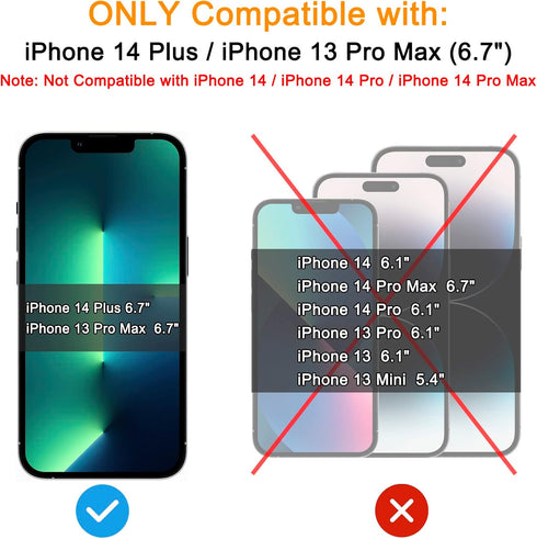 TECHO Privacy Screen Protector for iPhone 14 Plus/iPhone 13 Pro Max, Tempered Glass Film (2 PACK) (6.7 inch)
