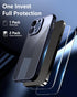 iPhone 14 Pro Case, Black Full-Body Matte Protective Case with Screen Protector and Camera Protection