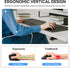 Uineer (BT4.0/5.0 2.4G) 3 4 Wireless Ergonomic Mouse, Bluetooth Mice and Rechargeable Vertical Mouse, Multi-Device