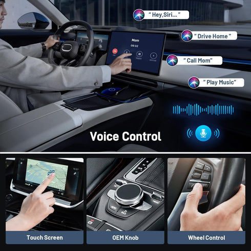 Wireless CarPlay Adapter for iPhone, Upgraded 5.8GHz Plug & Play Adapter for Cars from 2015, Fast Stable Connect