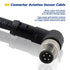 M8 Aviation Sensor Cable 5 Pin, Lonlonty M8 Industrial Connector Shielded Cable, 6.5Ft