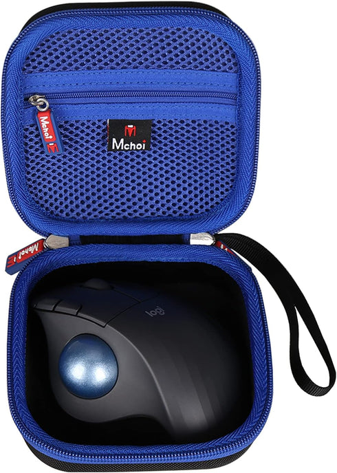 Mchoi Shockproof Carrying Case for Logitech Ergo M570 M575 / Nulea Wireless Trackball Mouse, Waterproof Black