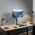 VIVO Universal Full Motion Pneumatic Pole Mount Arm for 17 to 32 inch Monitor Screens, 75mm and 100mm VESA Plate, Black