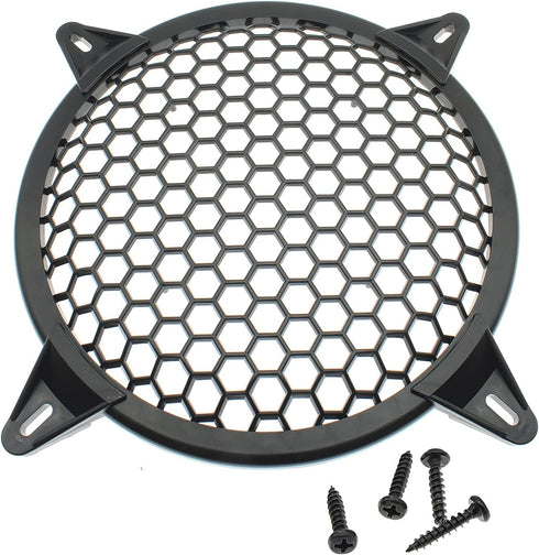 2 Pack 12 Inch Subwoofer Grill Covers, Waffle Grill Guard Protector with Mounting Screws, ABS Mesh Round