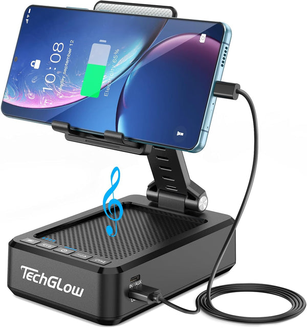 Gifts for Men Women Foldable Cellphone Stand with Bluetooth Speaker and Power Bank, Birthday Gift Idea for Parents