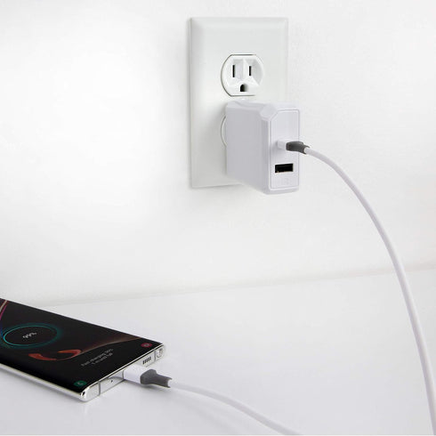 Scosche CC4WG-SP Strikeline USB-C to USB-C Sync Charging Cable, 4 Feet, White/Gray