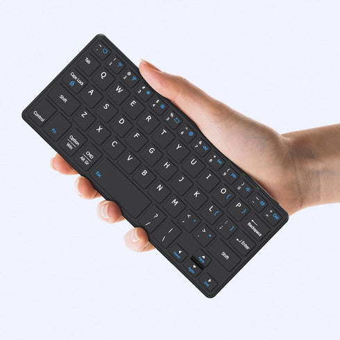 Universal Wireless Keyboards, Ultra Light Portable Mini Keyboard with Adjustable Angle Stand & Leather Case,