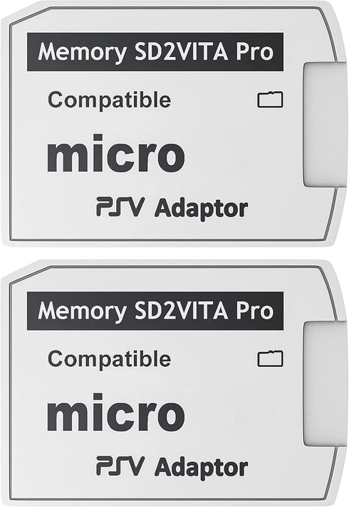 Skywin SD2Vita PS Vita Memory Card Adapter, Compatible with PS Vita 1000/2000, 3.6 or HENkaku System (2 Pack)