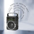 Portable AM FM Radio, Bluetooth 5.0 Radio 5 Watts Loud Speaker,FM Radio Built-in Rechargeable Battery/DC D*4 Cell Battery Operated & AC Power Plug in Wall Radio Black