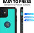 BEASTEK NRE Series Waterproof Case for iPhone 12 Mini, Shockproof Dustproof IP68 with Built-in Screen Protector, Teal