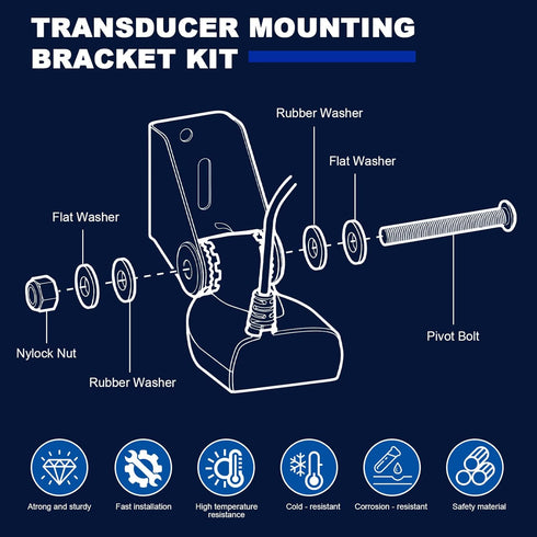 740162-1 MHX MXNT Metal Bracket, Transducer Mounting Bracket for Si G2N Transom Mounting Hardware Compatible