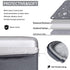 KCY Waterproof Laptop Sleeve Case 15.6 16 Inch | Shockproof Cover Bag for MacBook Pro, Surface, Dell XPS, HP (Grey)