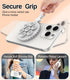 Suction Cup Phone Case Mount, Magnetic Grip Holder with Silicone Loop for iPhone/Samsung/Google, Hands-Free for