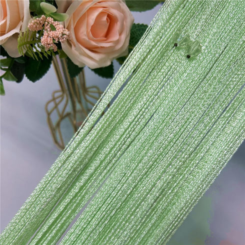 Decorative Door String Curtain Wall Panel Fringe Window Room Divider Blind for Wedding, Coffee House, Restaurant -