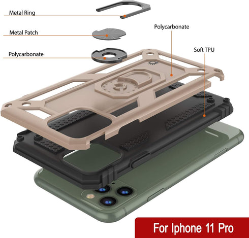 Punkcase ArmorShield Series Case for iPhone 11 Pro, Military Style Protective Dual Layer with Kickstand