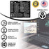 Synerlogic Windows PC Reference Keyboard Shortcut Sticker, Vinyl, No-Residue Adhesive for PC Laptop or Desktop