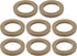 uxcell 8 Pcs Universal 4 Inch Speaker Subwoofer Mounting Spacer Rings, Solid Wood Beige