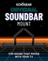 ECHOGEAR Sound Bar Mounting Bracket for Under TV, Adjustable Height & Depth, Compatible with LG, Vizio, Bose