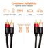 Amazon Basics 2 RCA Audio Cable, 15 Feet, for Amplifier, Active Speakers, Gold-Plated Plugs, Black