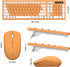 RECCAZR 2.4G 3 Wireless Keyboard and Mouse Combo, Full-Sized Keyboard and Mouse Cordless, DPI Adjustable Mouse