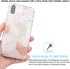 JAHOLAN Compatible iPhone X Case - Stylish Shiny Rose Gold Marble Design Clear Bumper Soft Rubber Cover