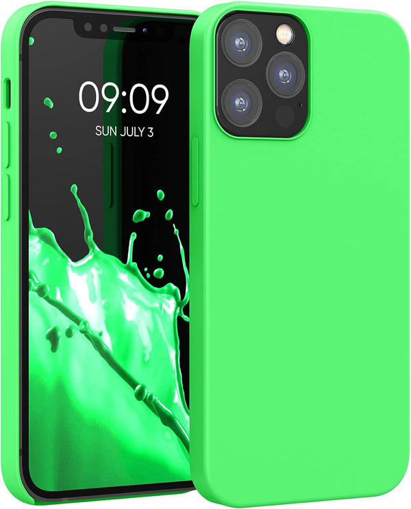 kwmobile Case Compatible with Apple iPhone 12 / iPhone 12 Pro - TPU Silicone Phone Cover with Soft Finish (Lime Green)