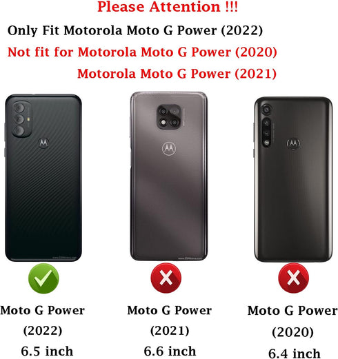 Fashion Flexible TPU Bumper Case for Moto G Power 2022 with HD Screen Protector (Black)