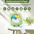 Portable CD Player with Bluetooth, Desktop Speakers for Home, Remote Control, LED Display, Supports CD/FM