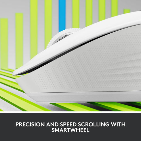 Logitech Signature M550 Wireless Mouse - for Small to Medium Sized Hands, 2-Year Battery, Silent Clicks, Customizable Side Buttons, Bluetooth, Multi-Device Compatibility - Off White by Logitech