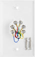 Cmple - Single RJ11 Connector Phone Wall Plate Jack 6P6C with 6 Conductors, Screws Included