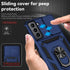 Samsung Galaxy S21 5G Protective Case - Navy Blue, Dual Layer, Kickstand, Magnetic Ring Holder, Drop Tested, Screen