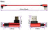 (23cm/9inch 90 Degree Micro USB Cable Right Angle USB 2.0 A Male to Micro Male Fast Sync & Charging Cable for Android, Samsung, LG,Huawei, Smartphones & More(Red/3-Pack)