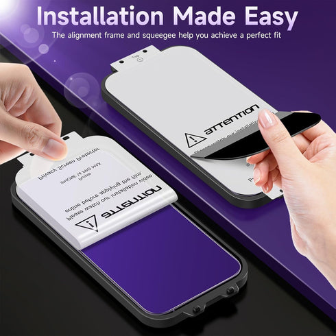 Privacy Screen Protector for iPhone 14 Pro Max (2 Pack) - Purple Soft PET, Anti Spy/Anti Blue Light, Case Friendly