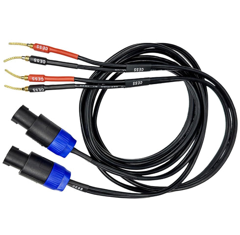 CESS-276-6f Braided-Type Pin Banana Plug to Speakon Speaker Cable, 12 Gauge Wires (6 Feet)