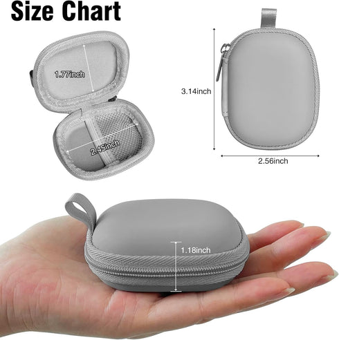 Earbud Case for AirPods, Hard Organizer for Earbuds and SD Memory Card, Grey