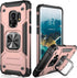 IKAZZ Galaxy S9 Case, Dual Layer Soft TPU and Hard PC Anti-Slip Rugged Protective Cover, Rose Gold