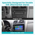 2009-2013 NuIth Double DIN Radio Installation Dash Kit W/Radio Wire Harness for Toyota Corolla, Aftermarket Radio Dash