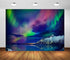 BELECO 5x3ft Fabric Gorgeous Northern Lights Backdrop Norway Aurora Borealis Alaska Snow-Capped Mountains