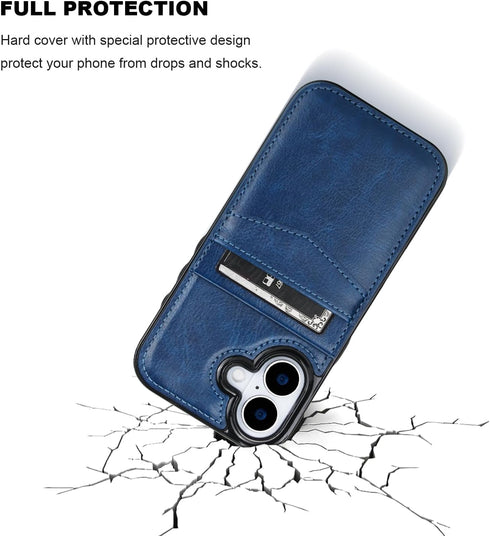 KIHUWEY 17 6.3 Inch for iPhone Case Wallet Compatible with MagSafe Wireless Charging, Credit Card Holder, RFID Flip