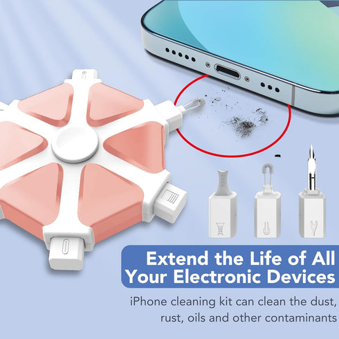 iPhone Cleaning Kit, Multi-Tool for Charging Port Cleaning, Phone Repair & Restore Tool, Cell Phone Cleaner for iPhone