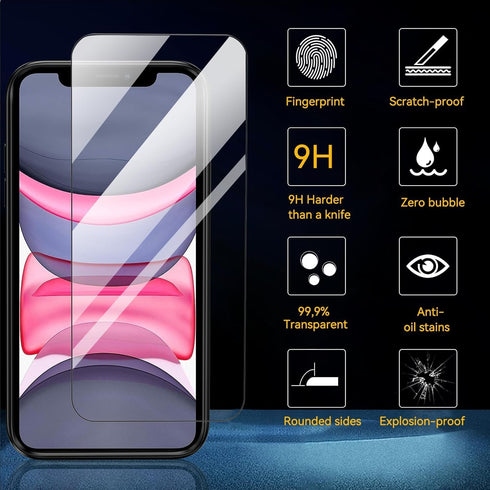Fin2feel iPhone 11 Magnetic Case with Glass Screen Protector & Suction Cup Mount for TikTok, Selfies, & Hands-Free Use.