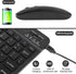 Ultra-Slim Portable Bluetooth Keyboard and Mouse Combo, Compact Rechargeable Wireless Set for iPad Pro/Mac OS/Windows