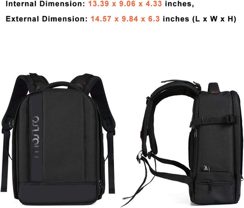 MOSISO Camera Backpack, DSLR/SLR/Mirrorless Photography Case, Padded Shockproof Bag with Modular Inserts & Tripod Holder