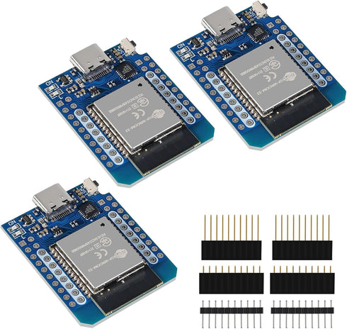 Type-C D1 Mini NodeMCU ESP32 ESP-WROOM-32 WLAN WiFi Bluetooth Development Board, 5V Compatible for Arduino